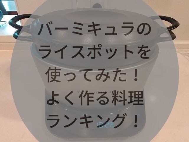 バーミキュラライスポット使ってみた